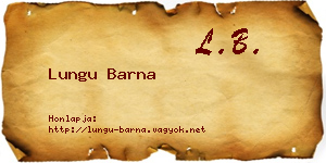 Lungu Barna névjegykártya